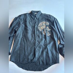 Movado Silk Embroidered Blouse Medium